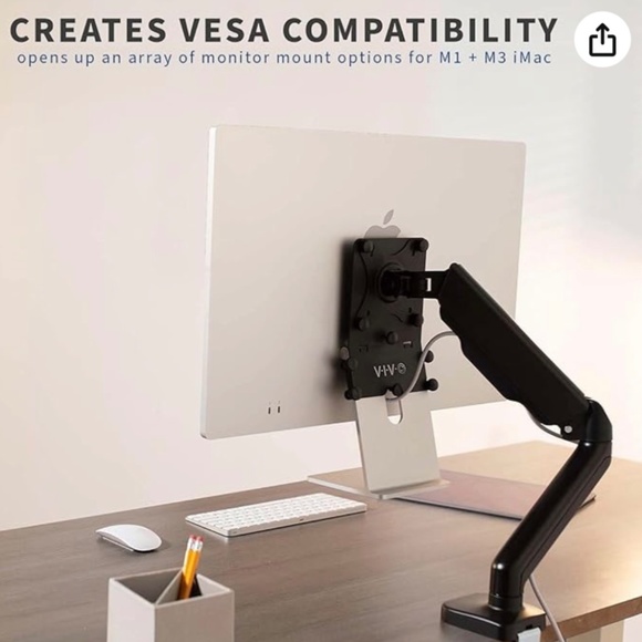 Black VESA adapter for iMac 24 - for monitor arm - Picture 5 of 5